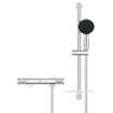 GROHE Precision Feel Doucheset - thermostatische kraan - met glijstangset - 60cm - ronde handdouche - 3 straalsoorten - gladde doucheslang - chroom SW1028280