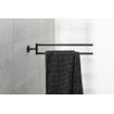 Duravit Starck T Handdoekhouder - 2 stangen - 46.5cm - draaibaar - zwart mat SW297086