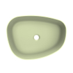 Arcqua Rocker waskom - opbouw - organisch links - 50x37cm - mat pastel groen SW1209113