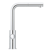 GROHE Blue Home Keukenkraan - uittrekbare L uitloop - 1-gats - filterfunctie - plat licht en bruisend water - chroom SW236967