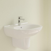 Villeroy en Boch O.novo wastafel 60x49cm met overloop 1 kraangat ceramic+ wit 0124127