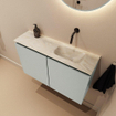 MONDIAZ TURE-DLUX 80cm toiletmeubel Greey. EDEN wastafel Ostra positie rechts. Zonder kraangat. SW1104855