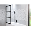 Riho Grid badwand 80x150cm links zwart profiel en helder glas SW258609