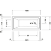 Duravit No.1 inbouwbad 150x70cm acryl Wit SW723708