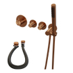 Brauer Copper carving inbouw - douchegarnituur - 3 carving knoppen - handdouche staaf 1 stand - PVD - geborsteld koper SW715755