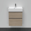 Duravit D-Neo wastafelonderkast 58.4x62.5x37.2cm 2 lades Eiken (terra) Mat SW641192