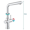 GROHE Red Keukenkraan - hoog - 3 in 1 - l uitloop - l size boiler - chroom SW108064