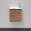 Duravit D-Neo wastafelonderkast 41x44x27.4cm Linksdraaiend 1 deur Noten Mat SW640635