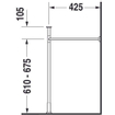 Duravit Vero onderstel voor wastafel 045480 chroom 0305326