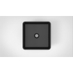 Arcqua Case waskom - 37x37cm - Vierkant - Cast marble Zwart Mat SW767334
