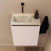 MONDIAZ TURE-DLUX 40cm toiletmeubel Rosee. EDEN wastafel Ostra positie links. Zonder kraangat. SW1105013