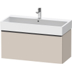 Duravit D-Neo wastafelonderkast 98.4x44x44.2cm 1 lade Taupe Mat SW640719