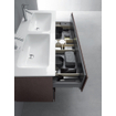 Duravit Me by starck dubbele wastafel 130x49cm 2 kraangaten met overloop wit SW88244