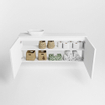 Mondiaz Fowy Toiletmeubel - 40x50x23cm - urban mat - 1 kraangat - wasbak rechts - 1 deur - solid surface - blad MDF - wasbak: wit SW760836