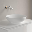 Villeroy & Boch Loop & friends opzetwastafel 42cm rond met overloop CeramicPlus stone white SW644110