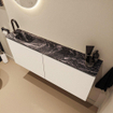 MONDIAZ TURE-DLUX 120cm toiletmeubel Talc. EDEN wastafel Lava positie links. Met 1 kraangat. SW1103620