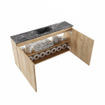 MONDIAZ TURE-DLUX 100cm toiletmeubel Washed Oak. EDEN wastafel Lava positie midden. Zonder kraangat. SW1104136