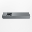 Mondiaz TYNE Fontein - 100x23x12cm - wasbak Links - zonder kraangaten - solid surface - Plata SW1026184