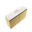 MONDIAZ TURE-DLUX 80cm toiletmeubel Oro. EDEN wastafel Frappe positie midden. Zonder kraangat. SW1102882
