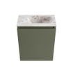 MONDIAZ TURE-DLUX 40cm toiletmeubel Army. EDEN wastafel Glace positie rechts. Met 1 kraangat. SW1103138