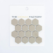 SAMPLE The Mosaic Factory London mozaïektegel 2.3x2.6x0.5cm voor vloer voor binnen en buiten Zeshoek Keramiek Grijs SW862073