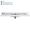 Easydrain Compact 50 taf low zero douchegoot 90cm m1 waterslot 50 mm rvs geborsteld SW68936