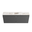 MONDIAZ TURE-DLUX 120cm toiletmeubel Dark Grey. EDEN wastafel Frappe positie midden. Zonder kraangat. SW1102721