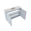 MONDIAZ TURE-DLUX 80cm toiletmeubel Clay. EDEN wastafel Glace positie midden. Met 1 kraangat. SW1103213