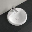 Villeroy & Boch Architectura inbouwwastafel 45x45x17cm Rond 1 kraangat zonder overloopgat Wit Alpin glans Ceramic SW762353