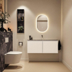 MONDIAZ TURE-DLUX 120cm toiletmeubel Talc. EDEN wastafel Lava positie midden. Zonder kraangat. SW1103669