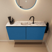 MONDIAZ TURE-DLUX 100cm toiletmeubel Jeans. EDEN wastafel Glace positie midden. Met 1 kraangat. SW1103314
