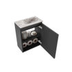 MONDIAZ TURE-DLUX 40cm toiletmeubel Dark Grey. EDEN wastafel Glace positie rechts. Zonder kraangat. SW1103212