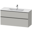 Duravit D-Neo wastafelonderkast 121x62.5x46.2cm 2 lades Betongrijs Mat SW640977