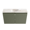 MONDIAZ TURE-DLUX 80cm toiletmeubel Army. EDEN wastafel Frappe positie midden. Met 1 kraangat. SW1102651