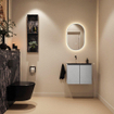MONDIAZ TURE-DLUX 60cm toiletmeubel Plata. EDEN wastafel Lava positie links. Zonder kraangat. SW1103998