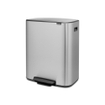 Brabantia Bo Pedaalemmer - 60 liter - kunststof binnenemmer - matt steel fingerprint proof SW1117454