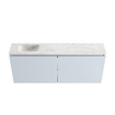 MONDIAZ TURE-DLUX 120cm toiletmeubel Clay. EDEN wastafel Ostra positie links. Met 1 kraangat. SW1104811