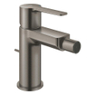GROHE Lineare 1-gats bidetkraan s-size met waste brushed hard graphite SW444361