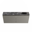 MONDIAZ TURE-DLUX 120cm toiletmeubel Smoke. EDEN wastafel Lava positie rechts. Zonder kraangat. SW1104096