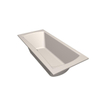 Xenz Robijn Inbouwbad - 180x80cm - inhoud 200L - met afvoer - Creme mat SW378317