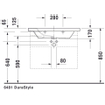 Duravit Durastyle wastafel 80x48cm 1 kraangat met overloop wit SW54145