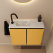 MONDIAZ TURE-DLUX 60cm toiletmeubel Ocher. EDEN wastafel Opalo positie links. Met 1 kraangat. SW1104428