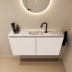 MONDIAZ TURE-DLUX 100cm toiletmeubel Talc. EDEN wastafel Glace positie midden. Met 1 kraangat. SW1103134