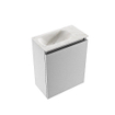 MONDIAZ TURE-DLUX 40cm toiletmeubel Plata. EDEN wastafel Ostra positie links. Zonder kraangat. SW1104989