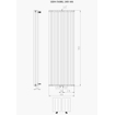 Plieger Siena designradiator verticaal dubbel 1800x606mm 2030W donkergrijs structuur 7253400