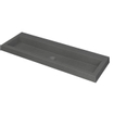 INK Dock wastafel - 120x40x6cm - 1 wasbak - 0 kraangaten - Quartz grijs SW68562