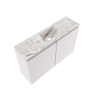MONDIAZ TURE-DLUX 80cm toiletmeubel Cale. EDEN wastafel Glace positie midden. Zonder kraangat. SW1103166