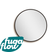 FugaFlow Eccelente Arredo 2.0 spiegel badkamerspiegel - rond - 60cm - frame - mat zwart SW1123399