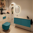 MONDIAZ TURE-DLUX 120cm toiletmeubel Smag. EDEN wastafel Frappe positie links. Zonder kraangat. SW1103046