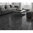 Realonda Ceramica Diamond wand- en vloertegel - 40x70cm - 10mm - Rechthoek - Marmerlook - Marquina Chevron Mat SW536585